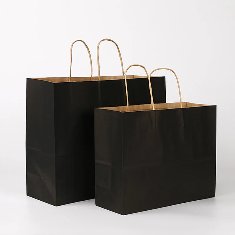 Recycled customized design kraft baking packaging toast bread paper bag for bakery cake food take away milk tea coffee