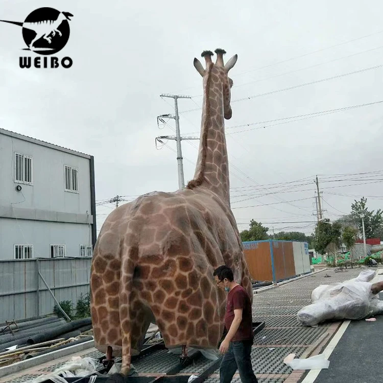 Life size animal animatronic animal giraffe