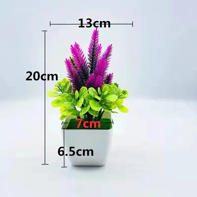 YIWAN Wholesale Bonsai Potted thorn grass Multi Shape Lifelike Green Outdoor Home Decoration Plastic Bonsai Artificial Plants