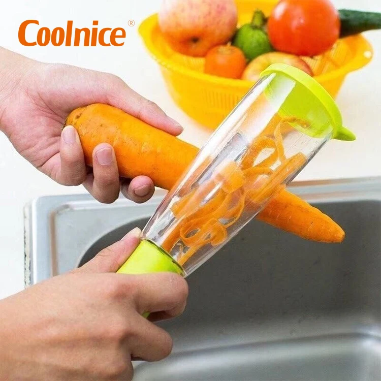 Multi-functional Storage Peeler With Container Fruits Vegetables Stainless Steel Peeler Cut Potato Peeler