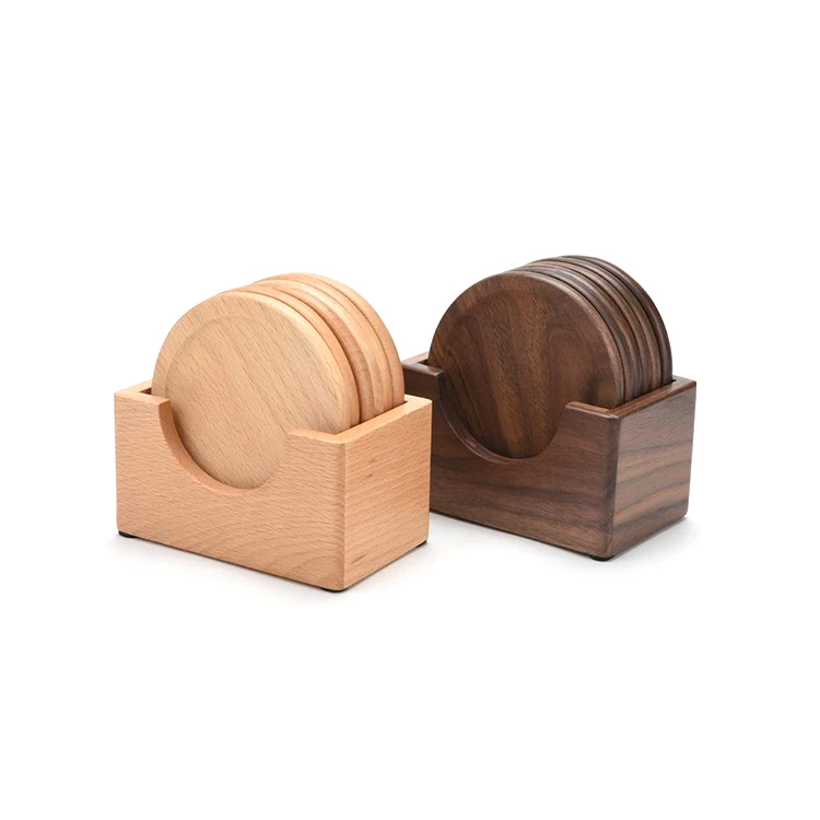 Wholesale Bulk Custom round Soft Wood Drink Blank MDF Cork Coaster for Cabinets Dressers and Wardrobes with Knob Usage