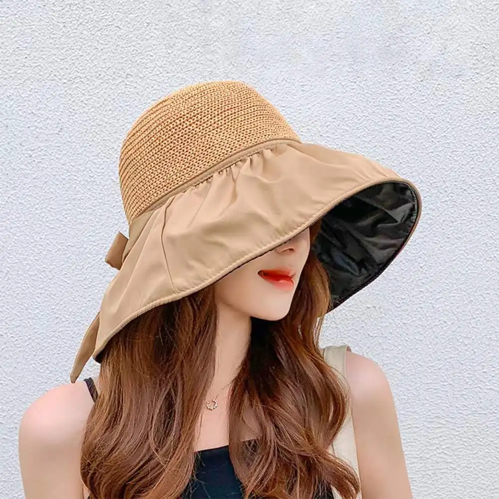 Летняя виниловая шляпа с большими полями и защитой от солнца, маска для лица, Рыбацкая шляпа, Пляжная дорожная шляпа для женщин