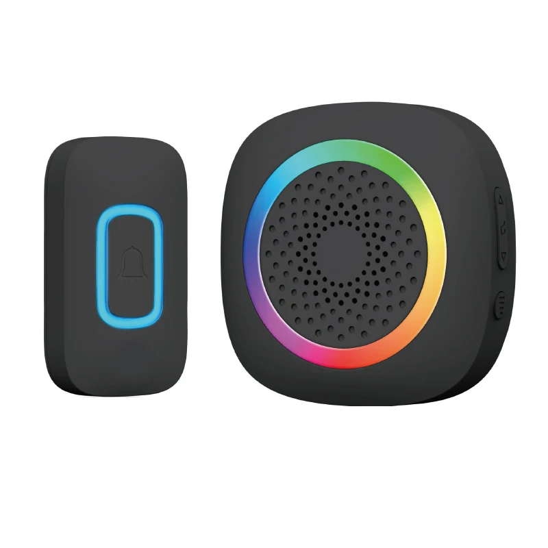 300M RGB LED Wireless Doorbell with 60 Ringtone Chime 110DB Waterproof Smart Digital Door Bell Intelligent Welcome Doorbell
