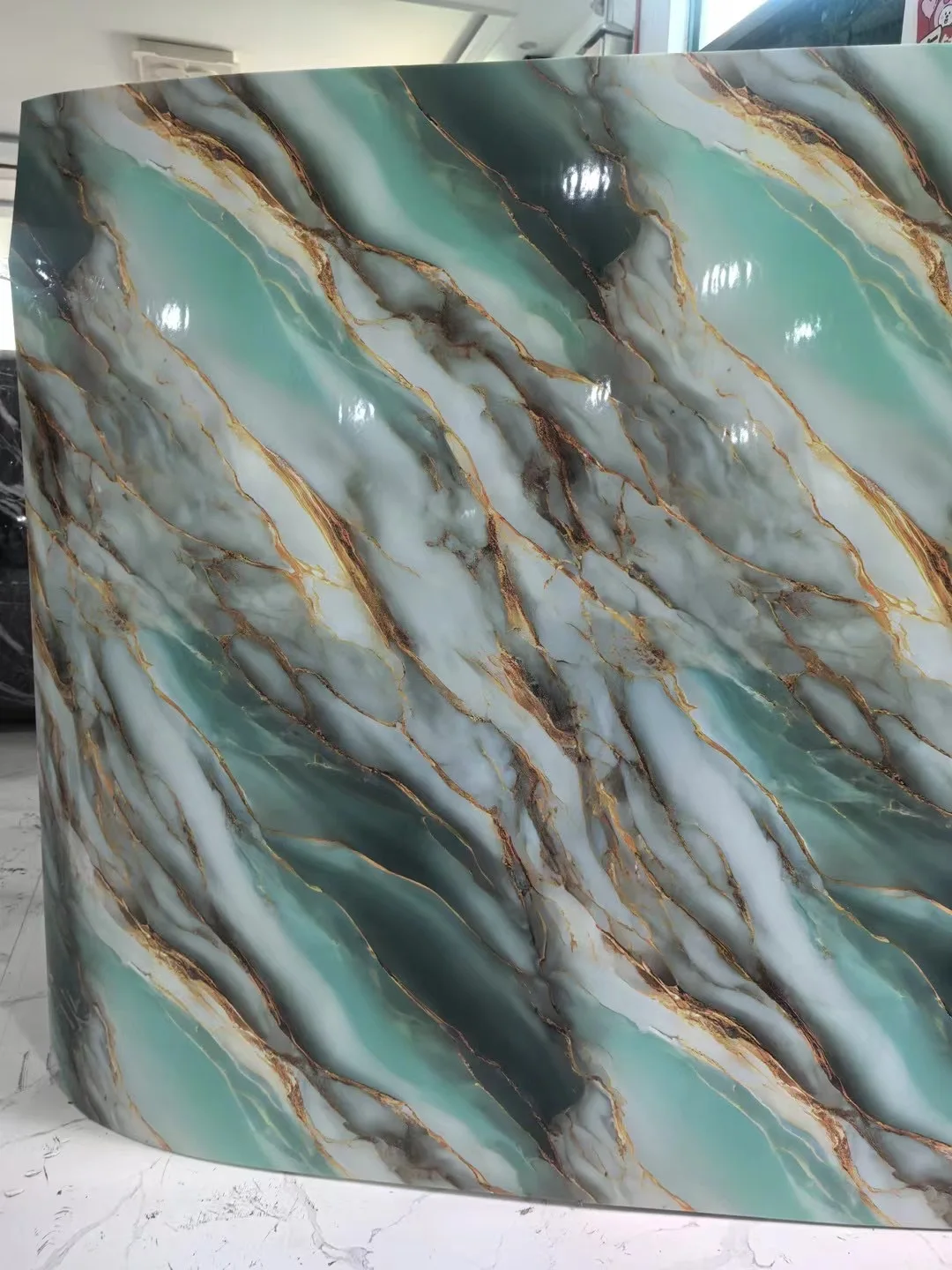 UDK Marble Foam Wall Stickers Width 60cm Roll Foil Tile Removable for Living Room Bathroom