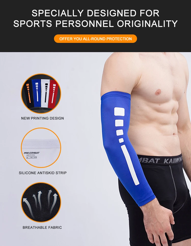 Fashion Outdoor Sports Customisable Arm Sleeves Breathable Quick Drying Basketball Cycling Sports Sleeve Arm Elbow Sleeve