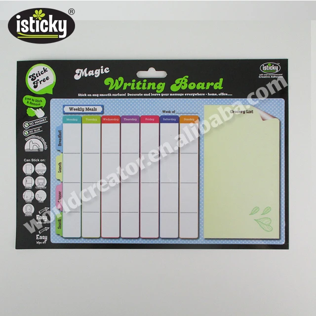 Magic TPE sticker washable  writing board weekly planner