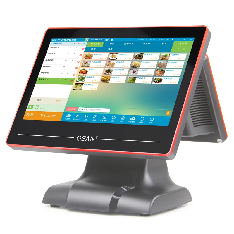 GSAN  High Quality Wholesale Pos Machine Wide Screen Capacitive Cash Register Complete  Pos Systems All In One For Cafe Shop