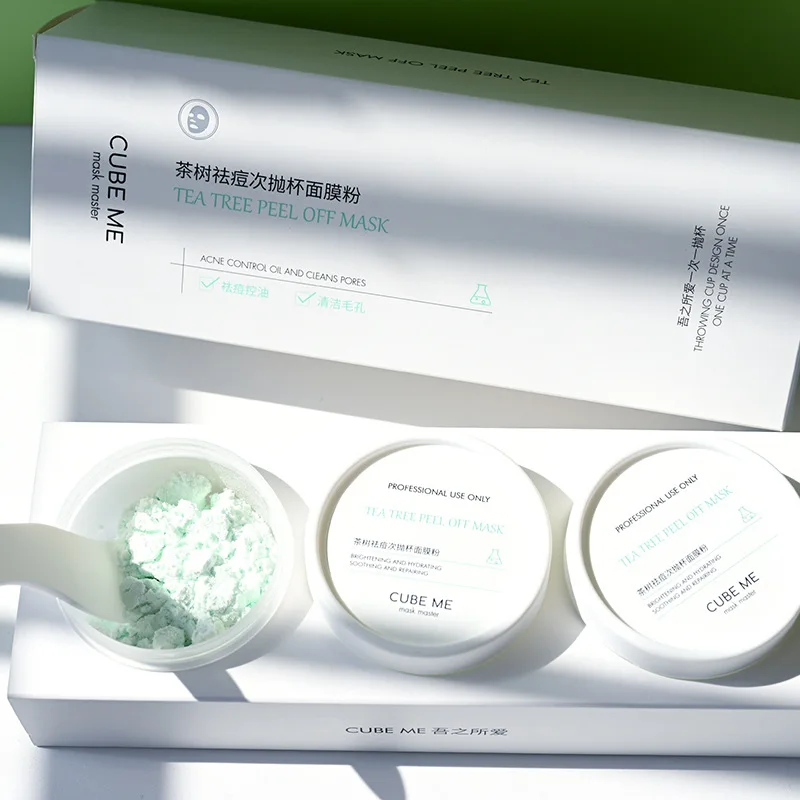 25g travel pack soft film powder moisturizing oil control whitening  face facial tea tree peel off mask mask powder