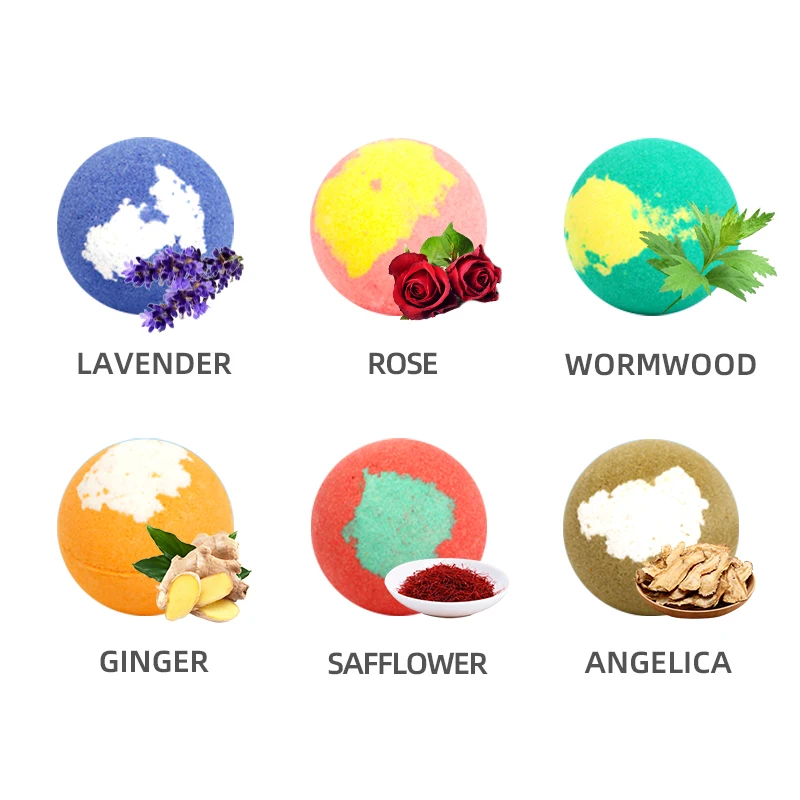 
HeBiQuan Hot Selling OEM Private Label Christmas Holiday Gift Set Bubble Natural Vegan Organic Fizzy Bath Bombs 