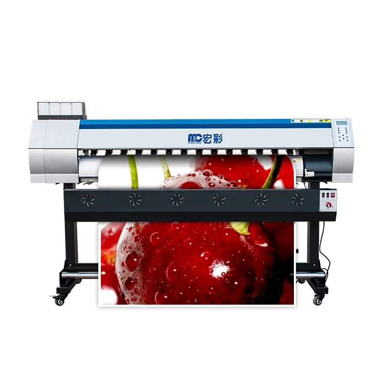 famous brand 1.8m large format eco solvent printer for banner vinyl sticker tarpaulin indoor outdoor