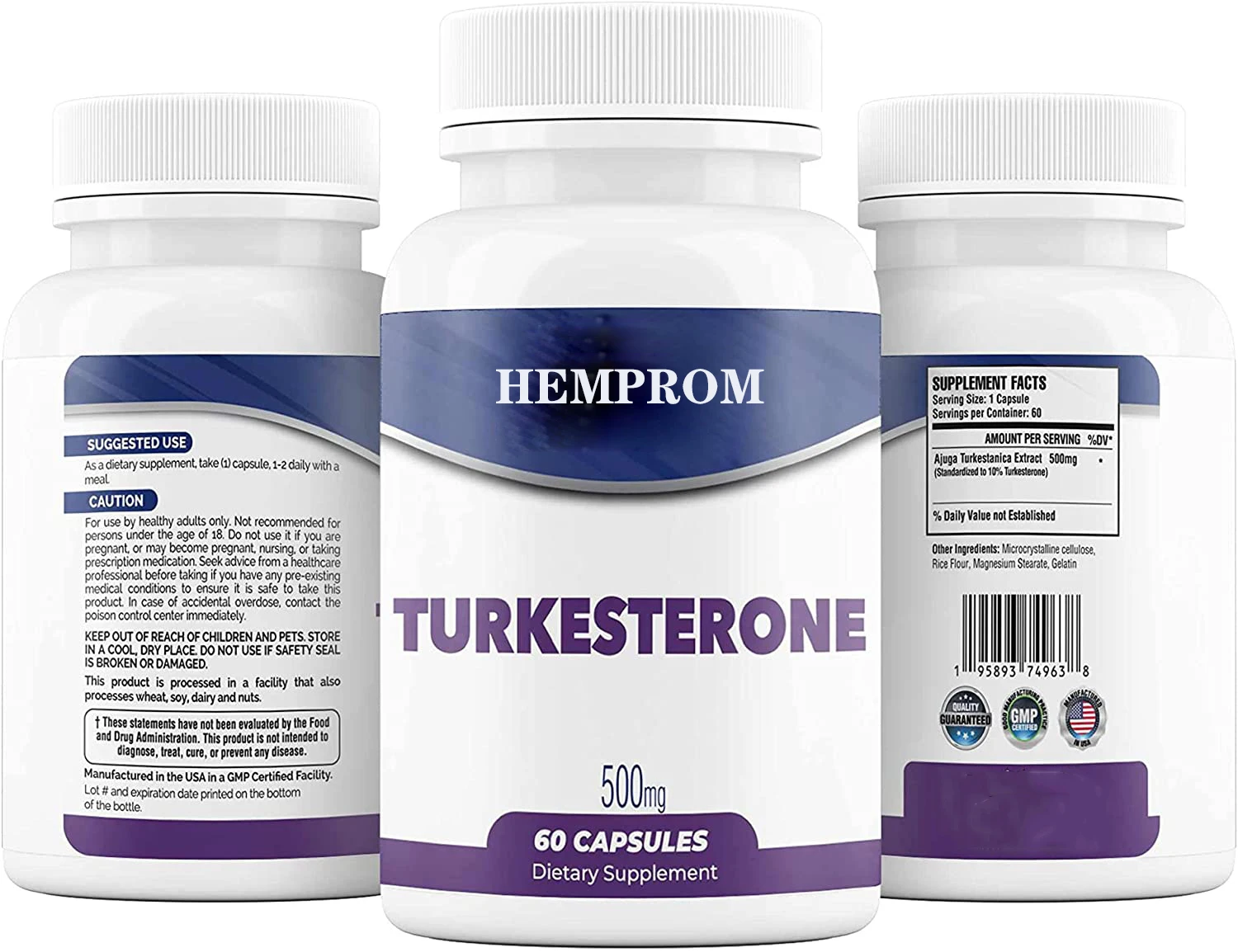 HACCP Beta Ecdysterone Turkesterone Capsules Mens Performance Pills Extract Powder for Lean Gainer Bag Big Muscle Mass Gainer