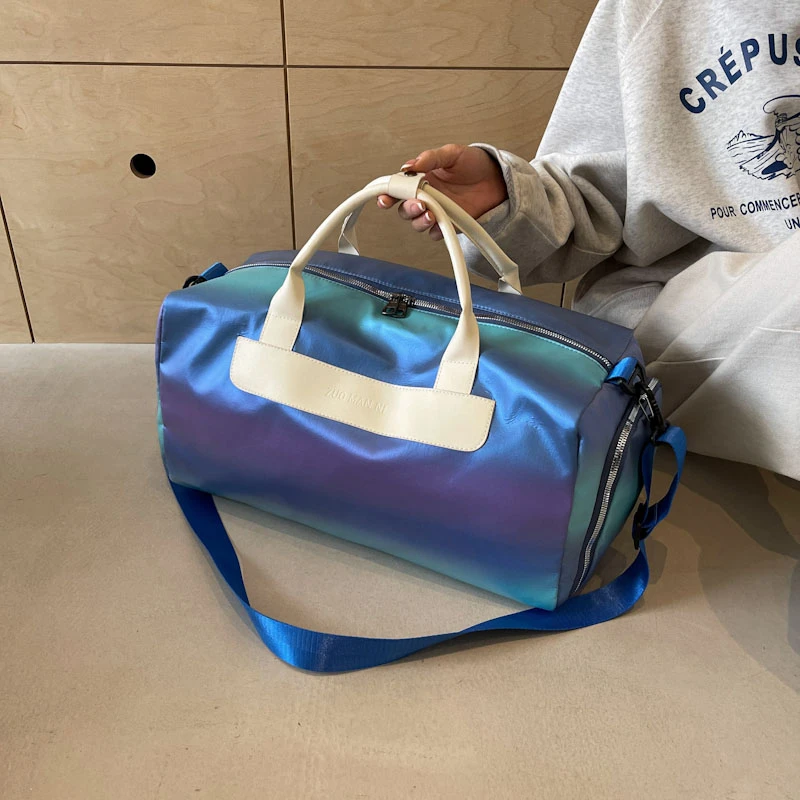 The new gradient large-capacity travel bag dry and wet separation storage bag independent shoe warehouse luggage bag