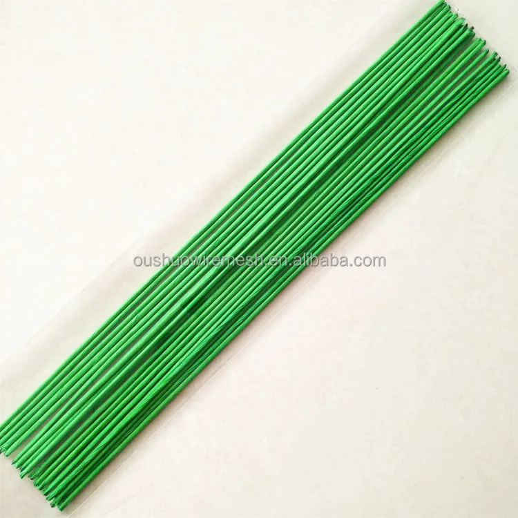 Wholesale customized different size 26 Gauge 36cm 50pcs paper covered florist wire for bakery cake craft and flower making wire