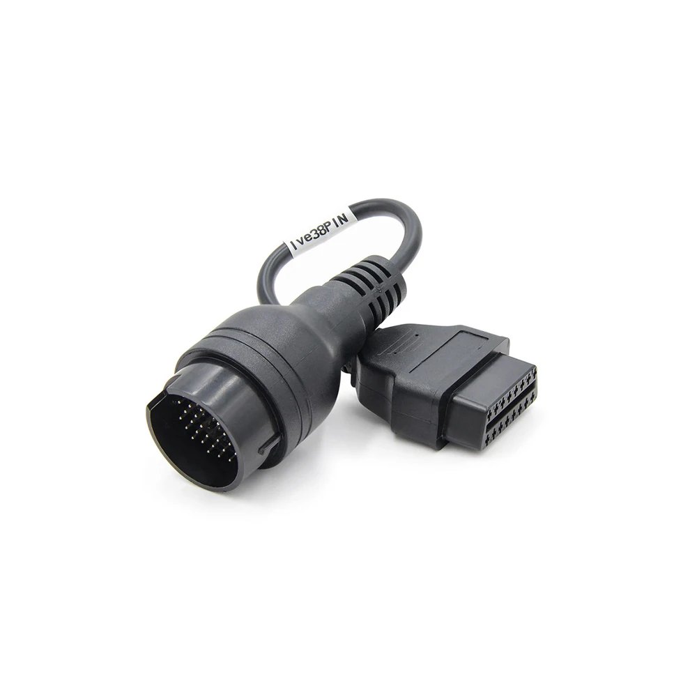 38Pin к 16Pin OBD2 Соединительный кабель адаптера для грузовика Iveco