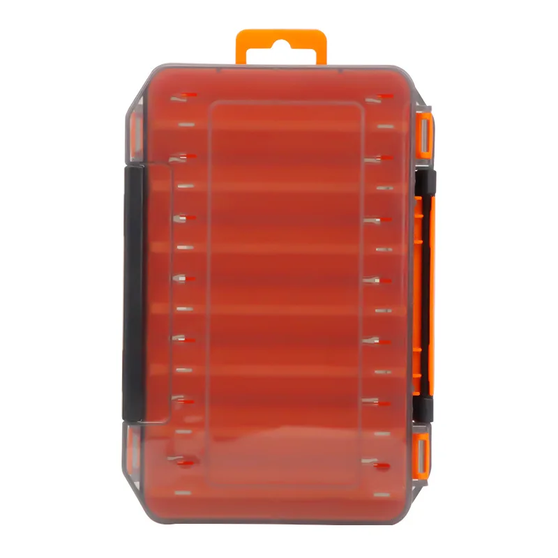 PP Double-Sided Fishing Lure Hook Tackle Box Visible Hard Plastic Clear Fishing Lure Bait Squid Jig Storage Case Container