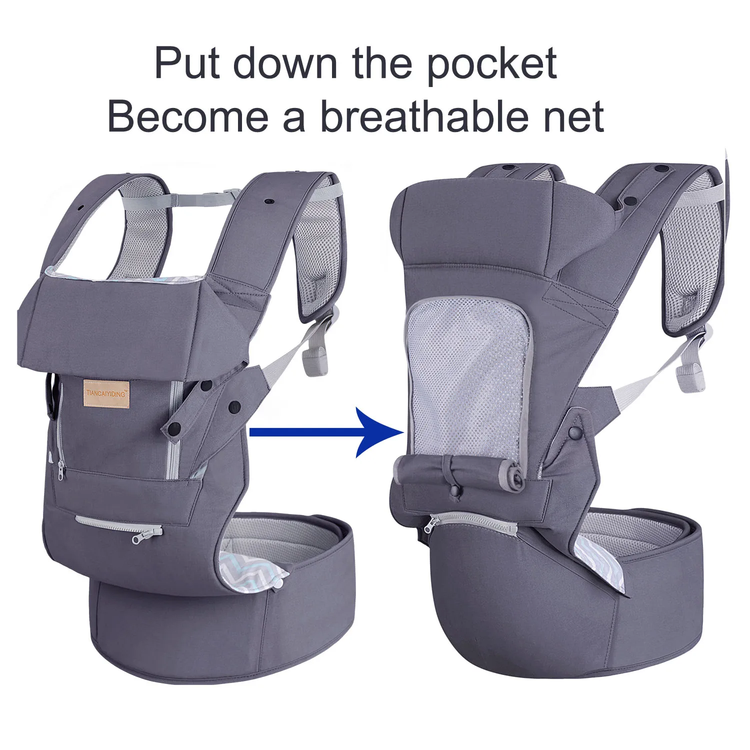  2021 Hot sell Baby Carrier Ergonomic Hip Seat With Hood