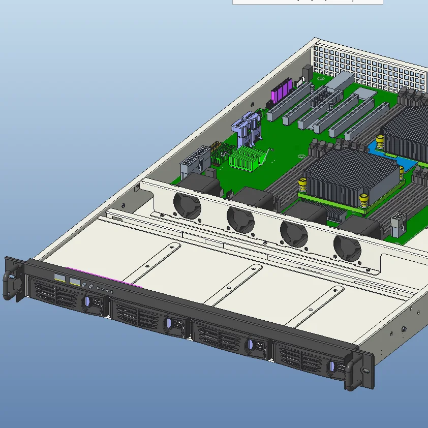 1u server case with cover 19inch rackmount chassis 4bays storage chassis mini itx nas case