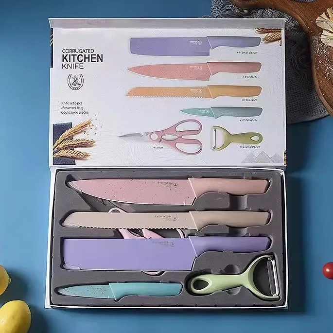 Набор кухонных ножей из нержавеющей стали 6 шт.