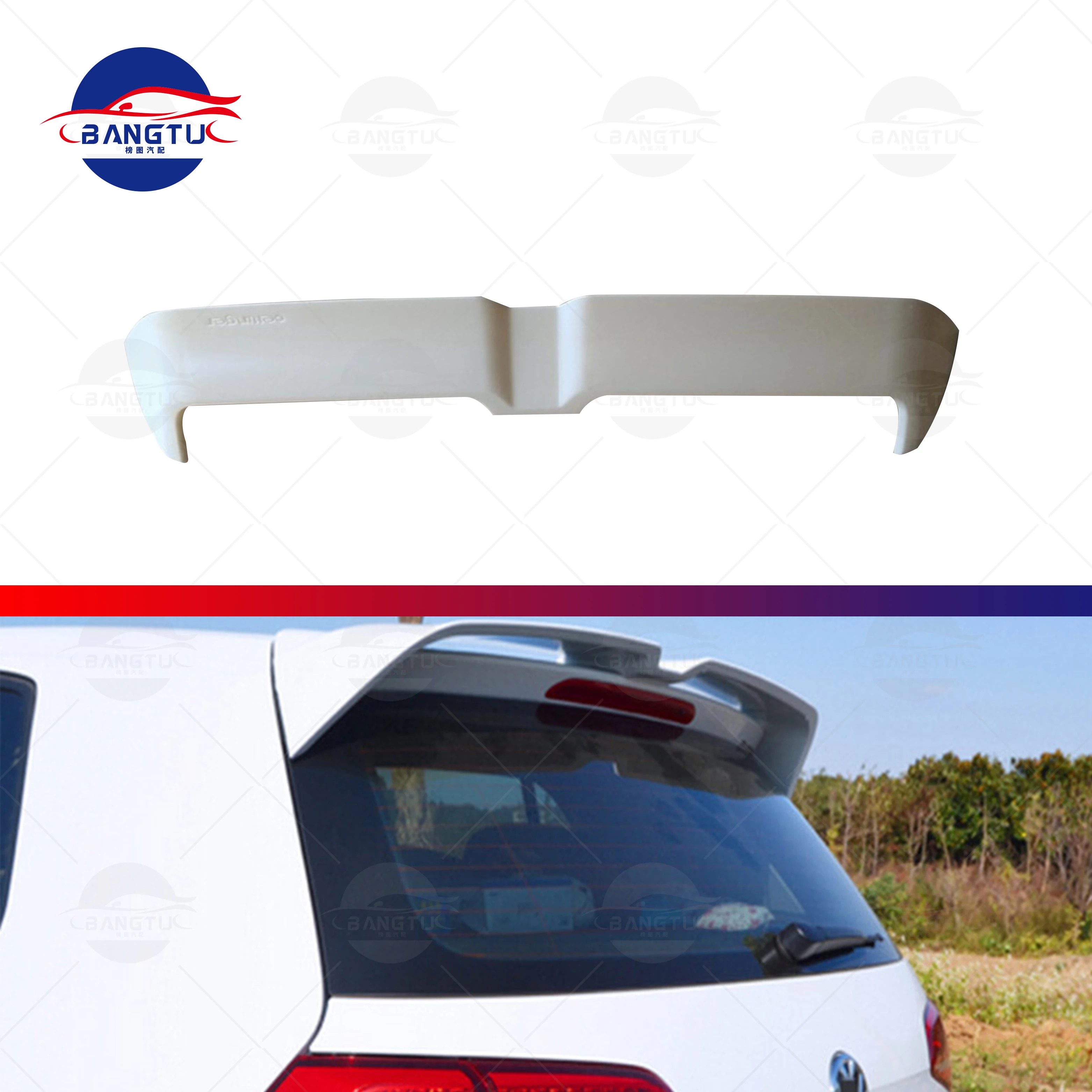 Factory Spoiler ABS Car Accessories Plastic Rear Roof Wing Spoiler For VW Golf 7/7.5 MK7/7.5 GTI Line 2014-2018