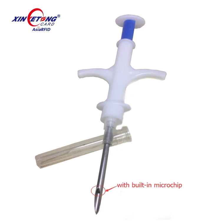 RFID id microchips implant syringe for  animal pet id microchip 1.4*8 mm
