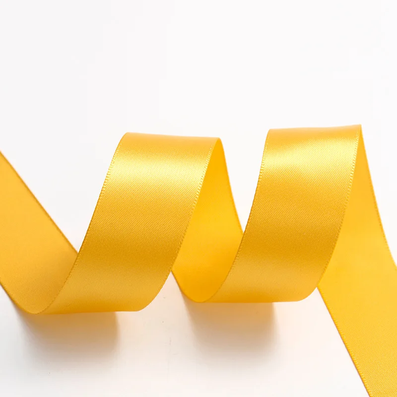 Wholesale White/black Printed Satin Fabric 100pieces Per Bag Ribbons Color Single/double Face Plain 100% Polyester Silk Elastic