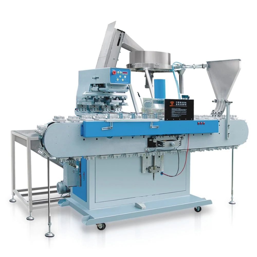 Automatic Large Format Bottle Cap 4 Color Servo Pad Printing Machine For Plastic