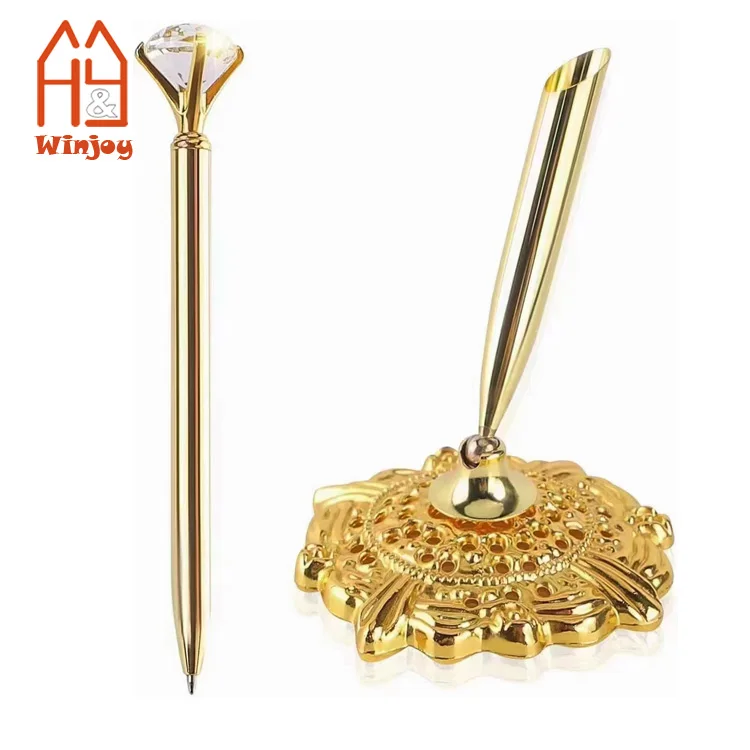 Custom Diamond Crystal Top Fashion Metal Ballpoint Pen For Women & Girls,Office Bank Gift Pens With Customized Logo Printing