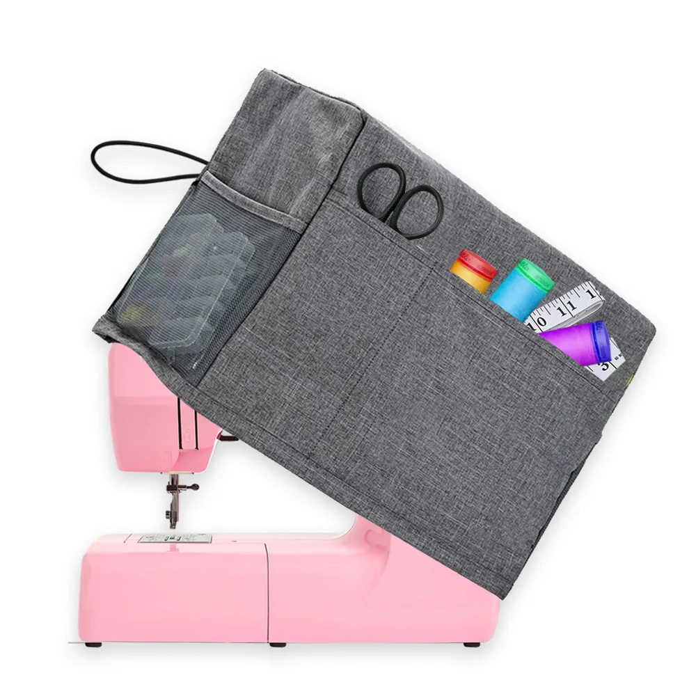 Dust Cover for Sewing Machine, Sewing Machine Cover with Pockets for Extra Accessories/