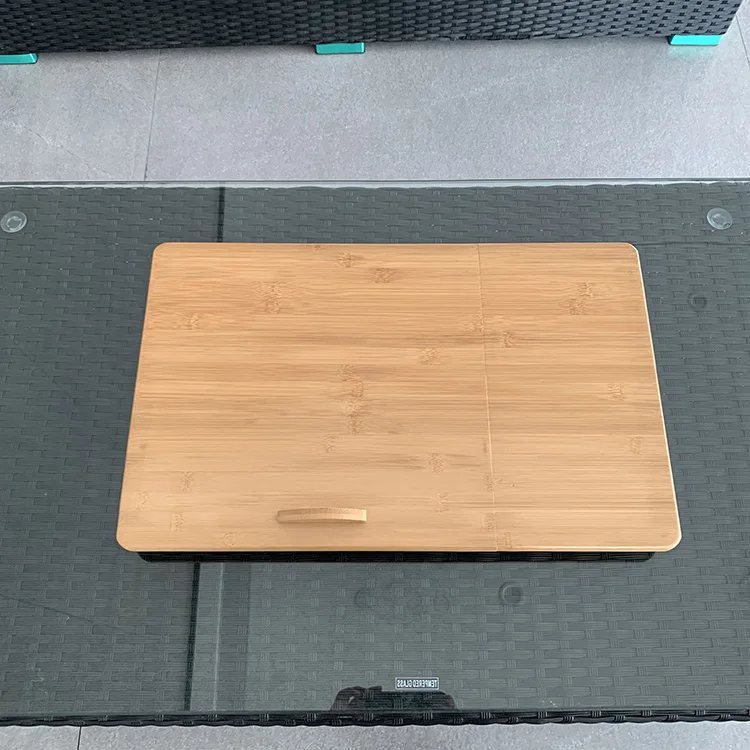 Factory Supply Bed Lap Desk Adjustable Bamboo Laptop Shelf Dorm Foldable Computer Desk Table