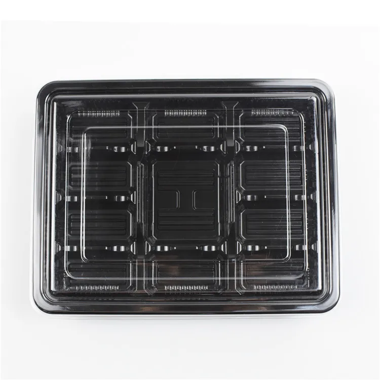 SM1-1213Black Bento Box For Take Out Packaging /Bento Box Disposable Plastic Pet Bento Box dumpling blister tray