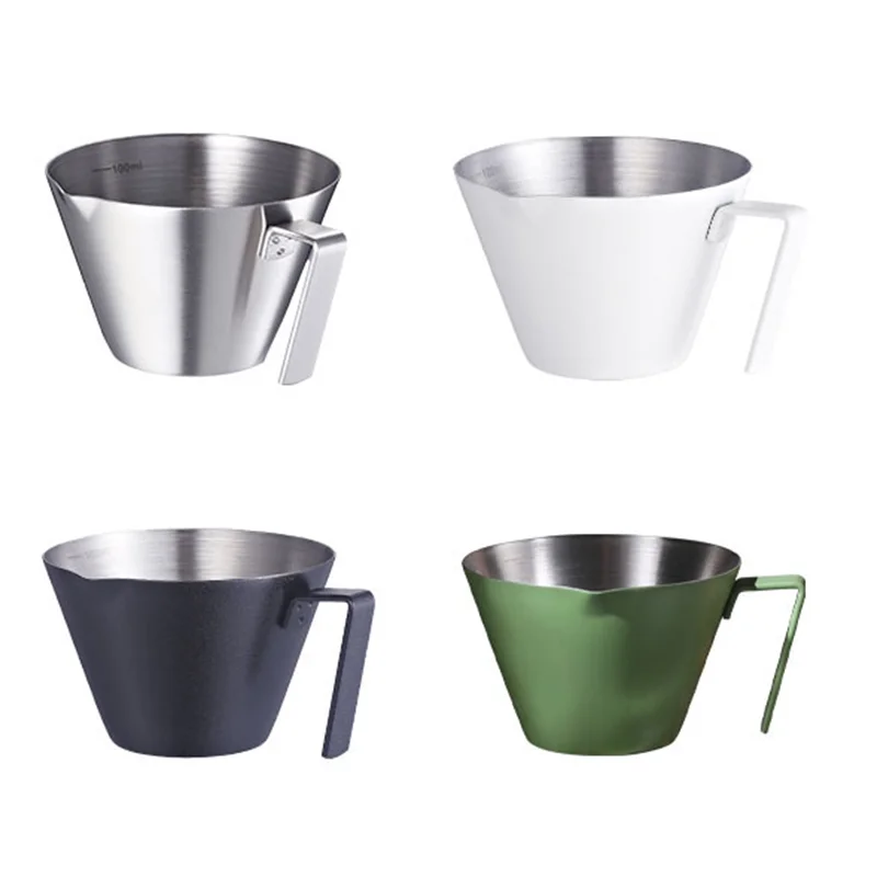 New Product Ideas 2024 Stainless Steel Measuring Tool - Coffee Measure Jug V-Shaped Spout Espresso Pouring Cup 100ml