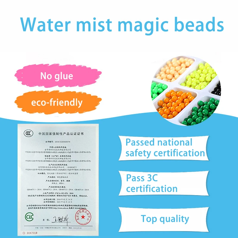 Beads Kit DIY Toys Magic Water Sticky Beads Set with All Craft Tool Accessories For Kids