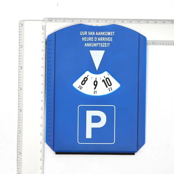 2 in 1 custom car plastic parking disc with ice scraper and shopping chips
