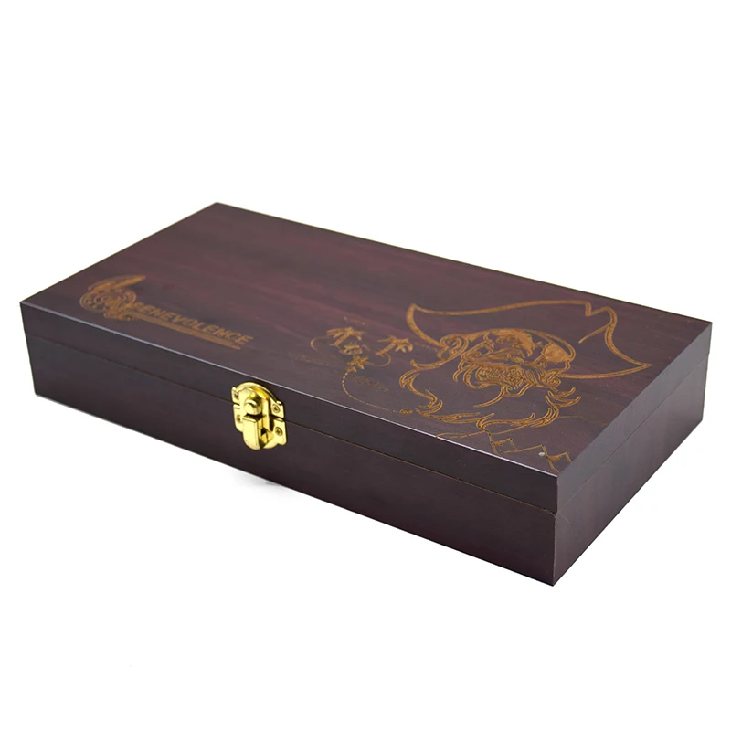 Men Shaving Wooden Box Kit Folding Razor Beard Brush Set Barber Tools For Personal Care