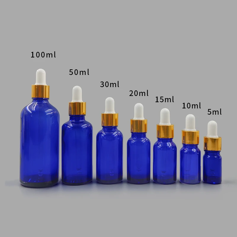Gold Color 18/410 Din 18 Glass Dropper Pipette PP Aluminium Material for Bottles Packaging Tubes Cans Caps for Cosmetic Oil