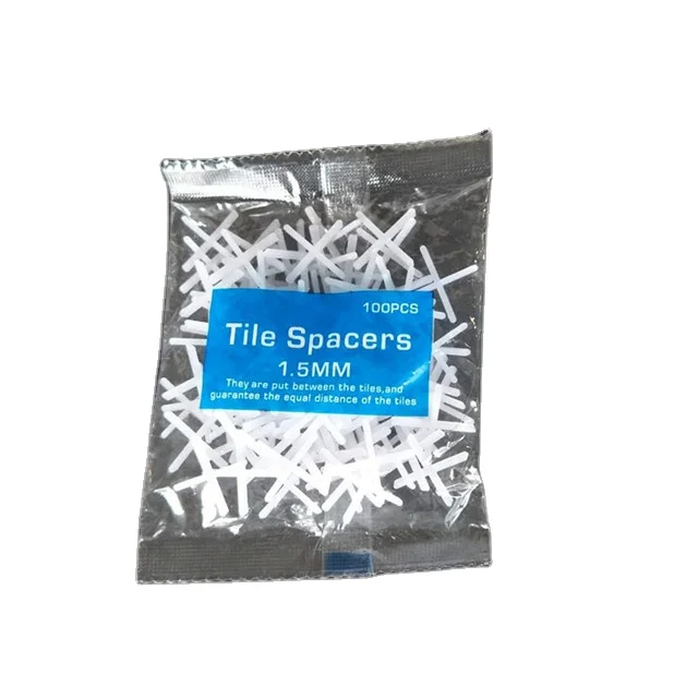 Tile Cross Spacer Leveling System Floor Tiles Spacers in Tile Accessories 1.5mm Plastic 100pcs/bag Original Star CN;GUA Modern