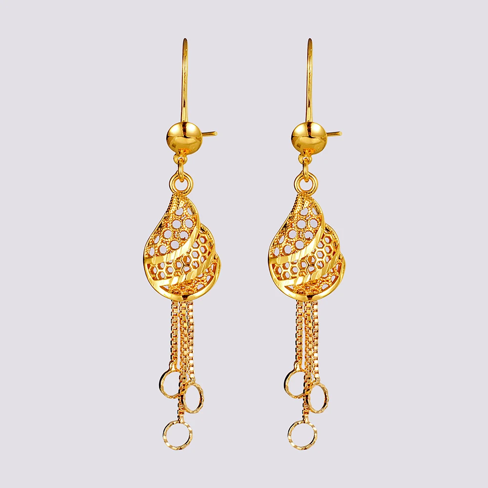 The gold-plated earrings