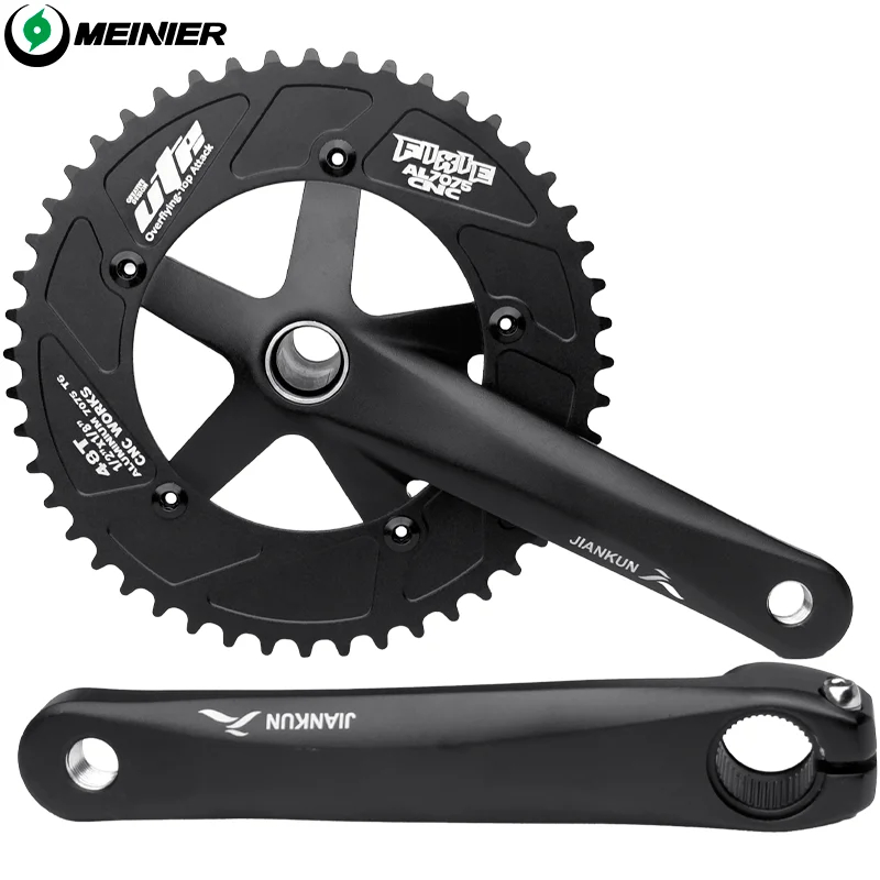 Mountain Bike Crank Am Crank Fit Set for Road Bike CNC Hollow Crank Track Bike Accessories Single Speed Sprocket