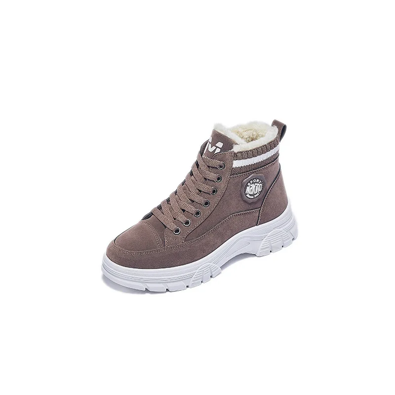 New Designed Outdoor Snow Boots For Women Fur Plush Chunky Fashion Female Girl Winter Warm Boots Slip-On Ladies Ankle Booties