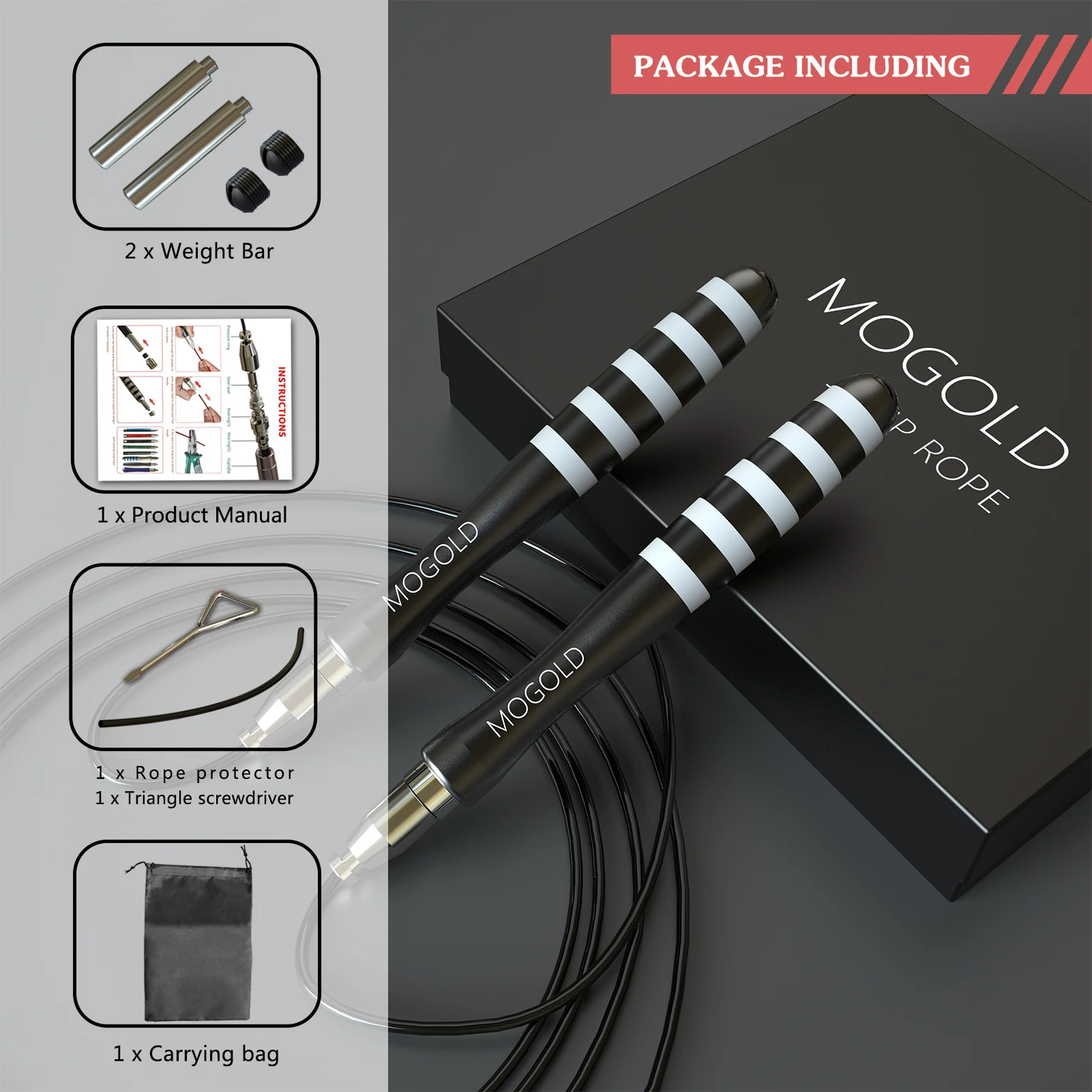 
New Special Design Patent Aluminum Weighted Speed Jumping Rope With Logo 