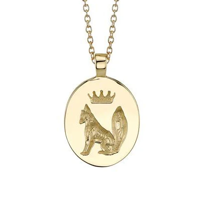 Gemnel dainty 925 silver sterling fox coin pendant jewellery real gold necklace