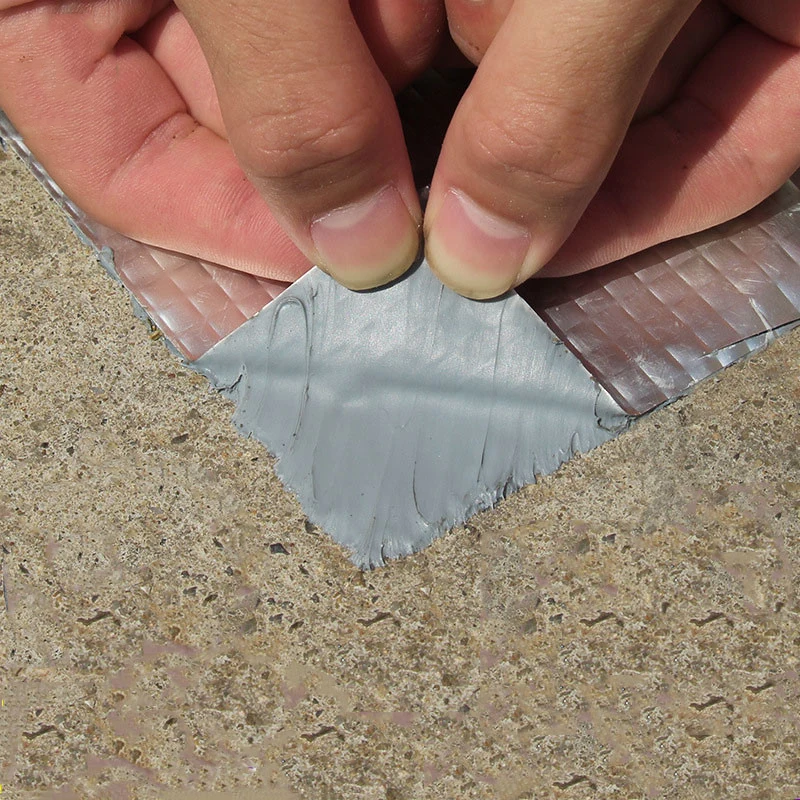 Waterproof Aluminum Foil Grey Alu Butyl Rubber Tape For Metal Roof