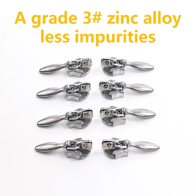 Manufactory Wholesale Invisible Teardrop Zipper Slider 3 For Dress Nylon Invisible Zipper Slider Puller Zipper Slider Body