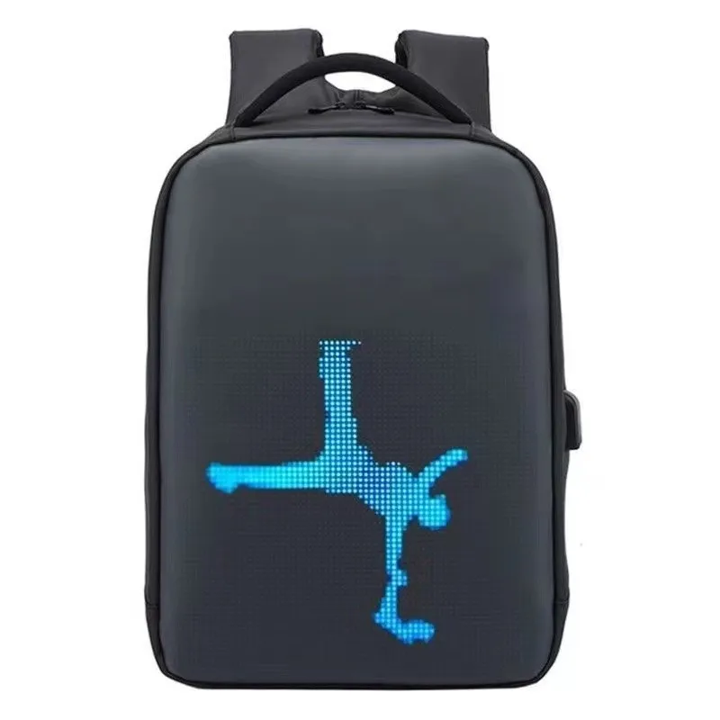 LED Display DIY Fashion Laptop Backpack Waterproof Shoulder Travel School Bag Gift for Men and Women Outdoor Application