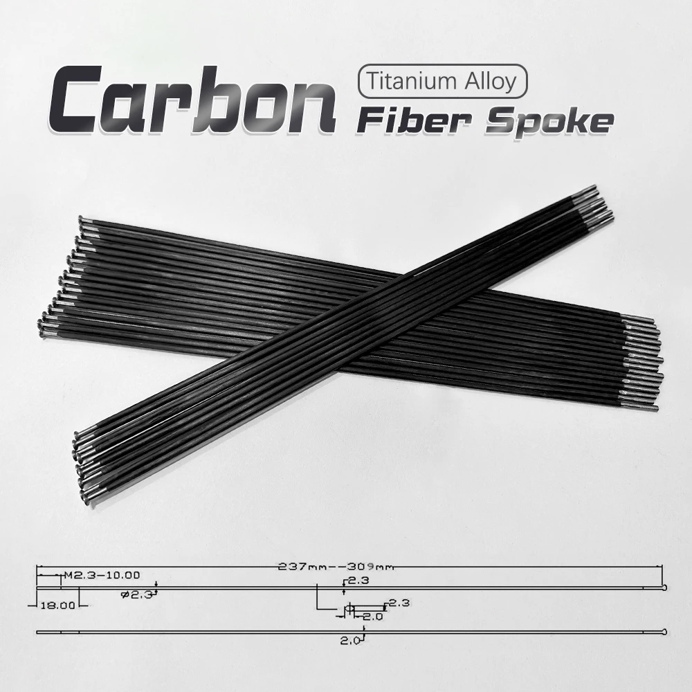 Bicycle Spoke Carbon Titanium Spoke 2.3g/270mm Lighter And Stronger Steel And Aluminum Spokes