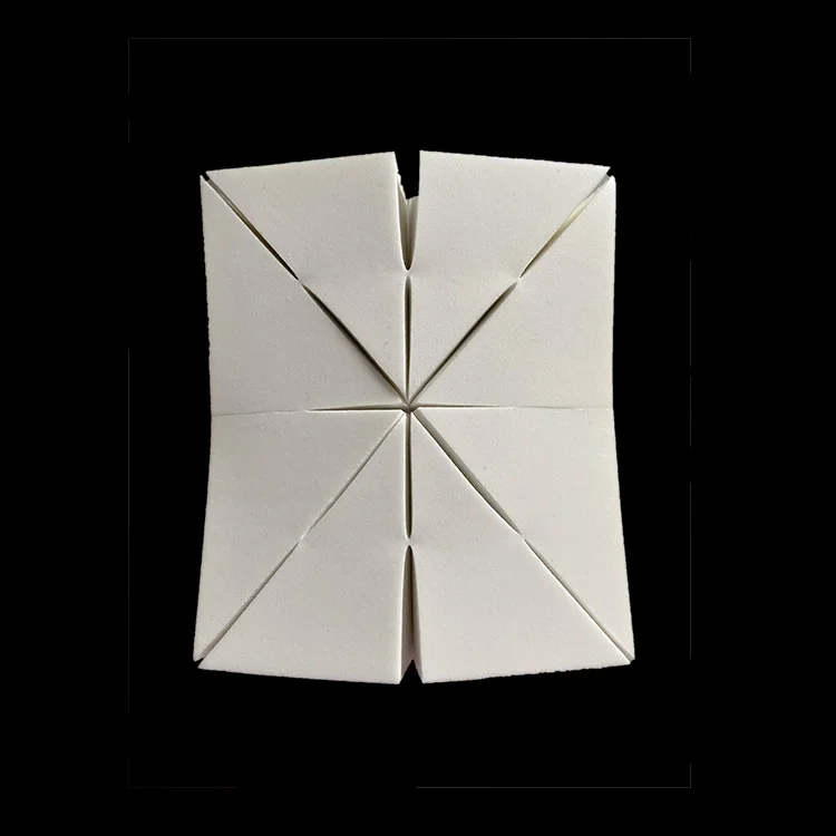 High Quality Latex-free 8pcs Washable Foundation Powder  Facial Blending Triangle Wedges Makeup Sponge