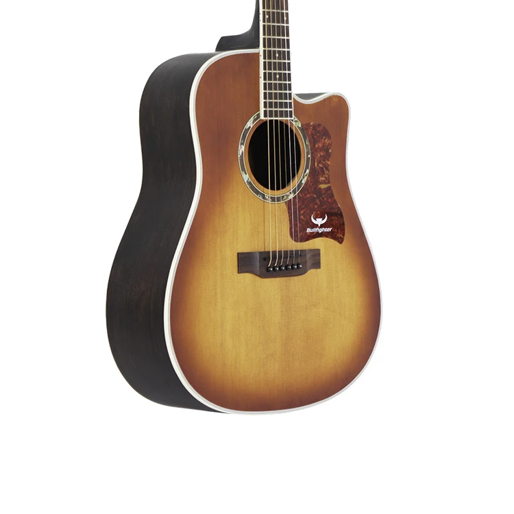 OEM Bullfighter D-4119 Spruce Wood  Acoustic Guitar Solid Top Vintage Red stringed instruments guitar acustic guitars musical instruments