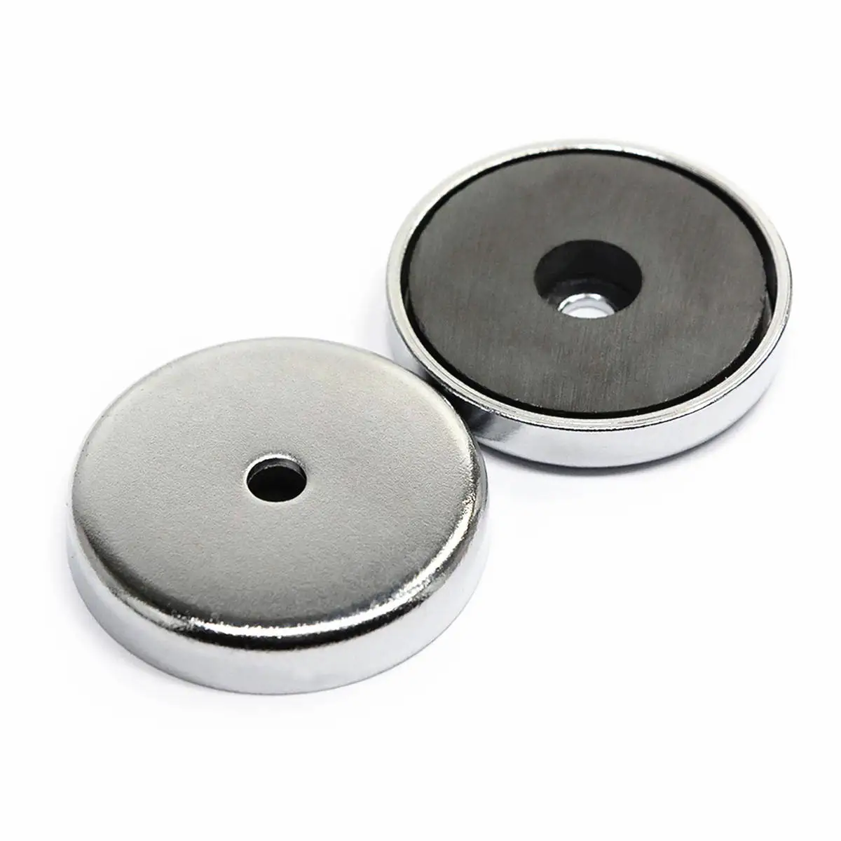 Factory Wholesale Through Hole Neodymium Magnet Flat Shallow NdFeb or Round Base Ferrite Pot Magnet with Mounting Hole