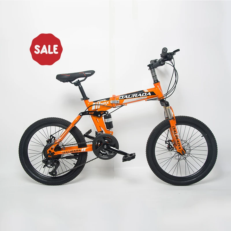 Hot sellingTianjin DAURADA Full Suspension Mountain bike cycle 20 inch 21 Speed folding Mountain  bicycle Carbon Men