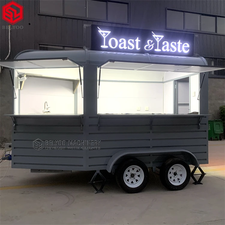 Mobile Horse Trailer Food Truck Mini Vintage House Box Food Trailer Mobile Bar Drink Coffee Shop Truck Trailer Food Cart
